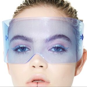 Blue Transparent Visor Shades